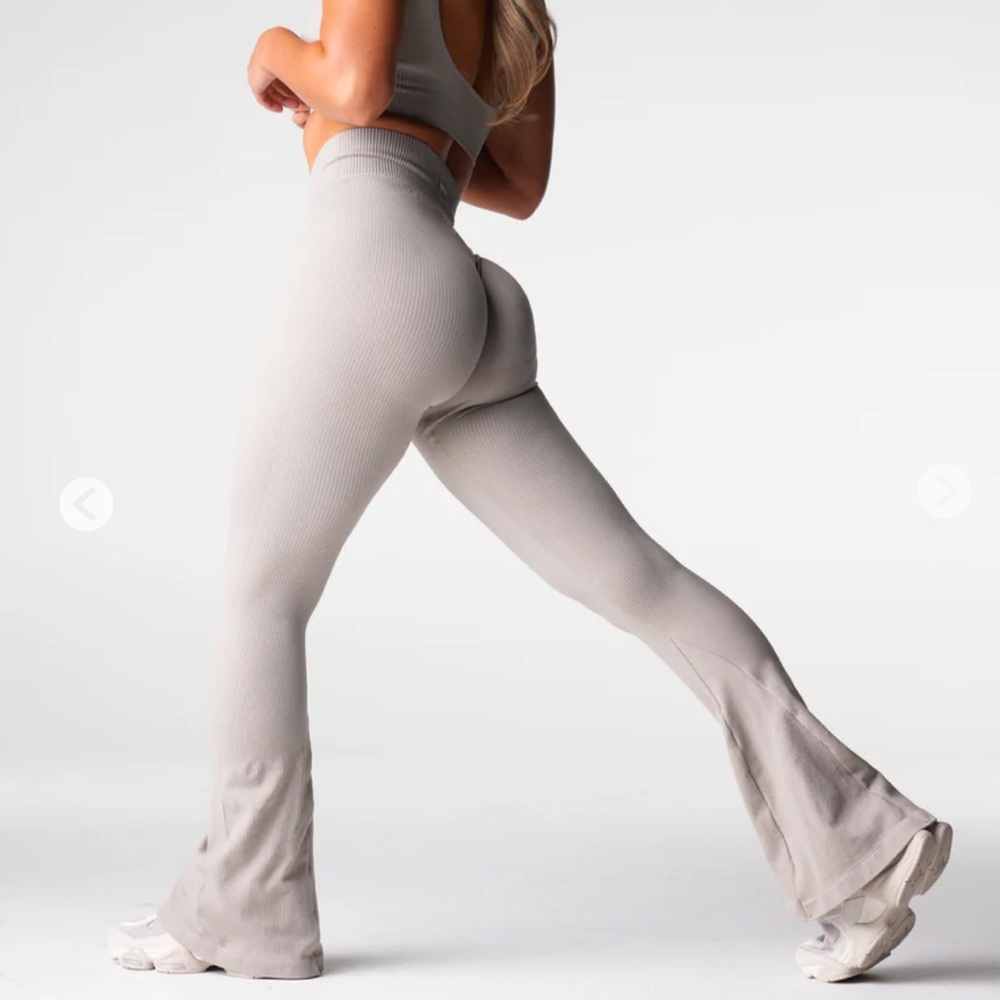 Driftwood Harmony Ribbed Seamless Flare Leggings